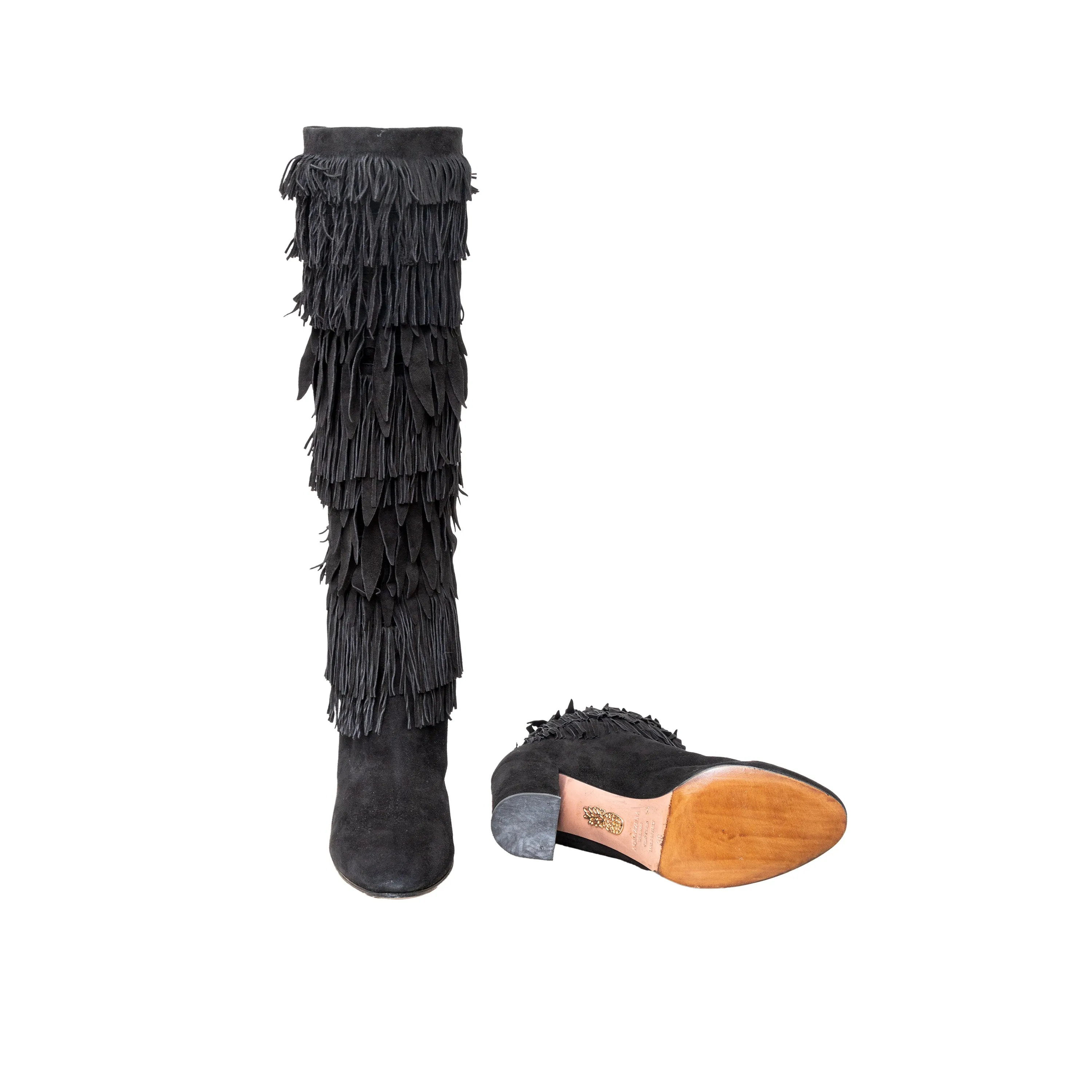 Aquazzura Fringed Boots - '10s