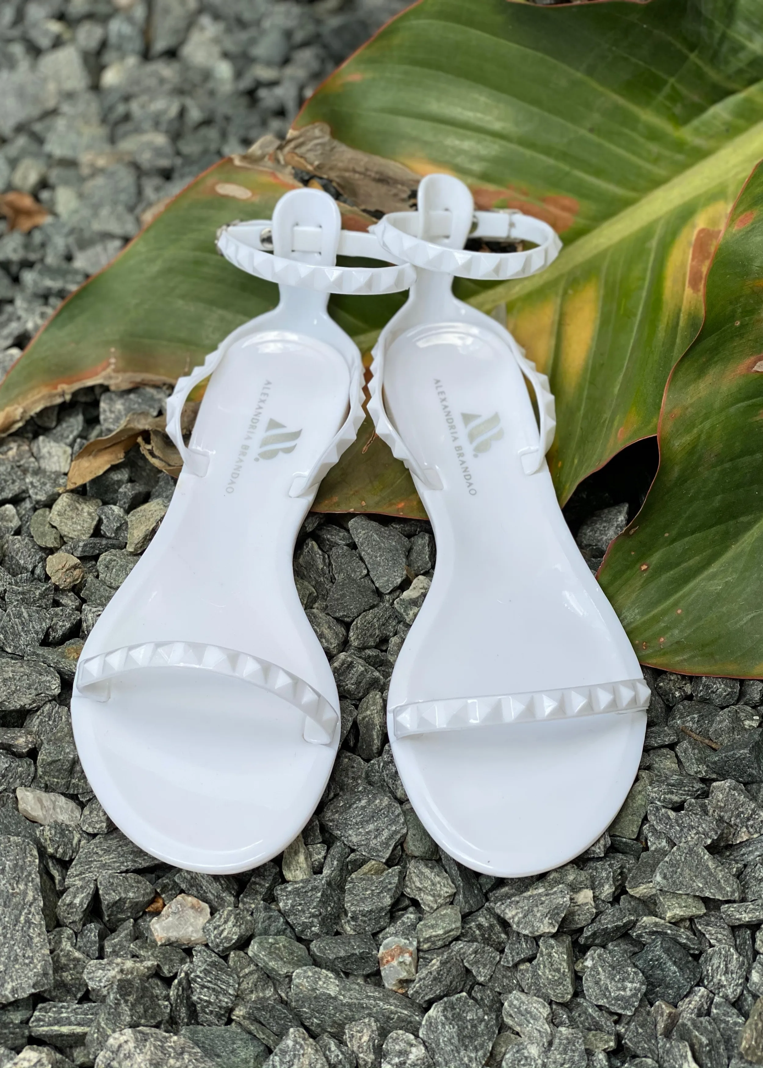 Aria White Sandals