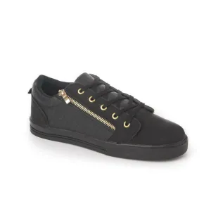 Asa Black Zip Detail Lace Up Pumps