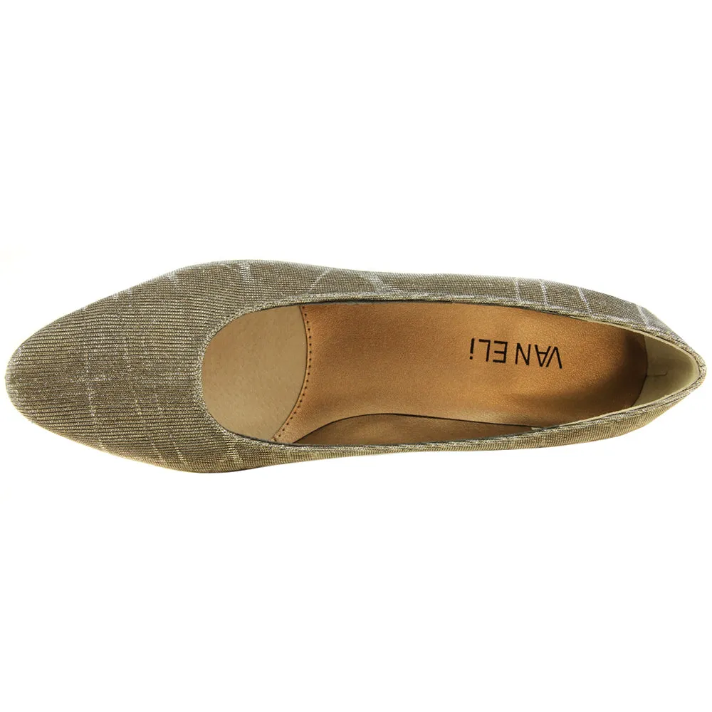 Astyr Glitter Pointed Toe Block Heel Pumps