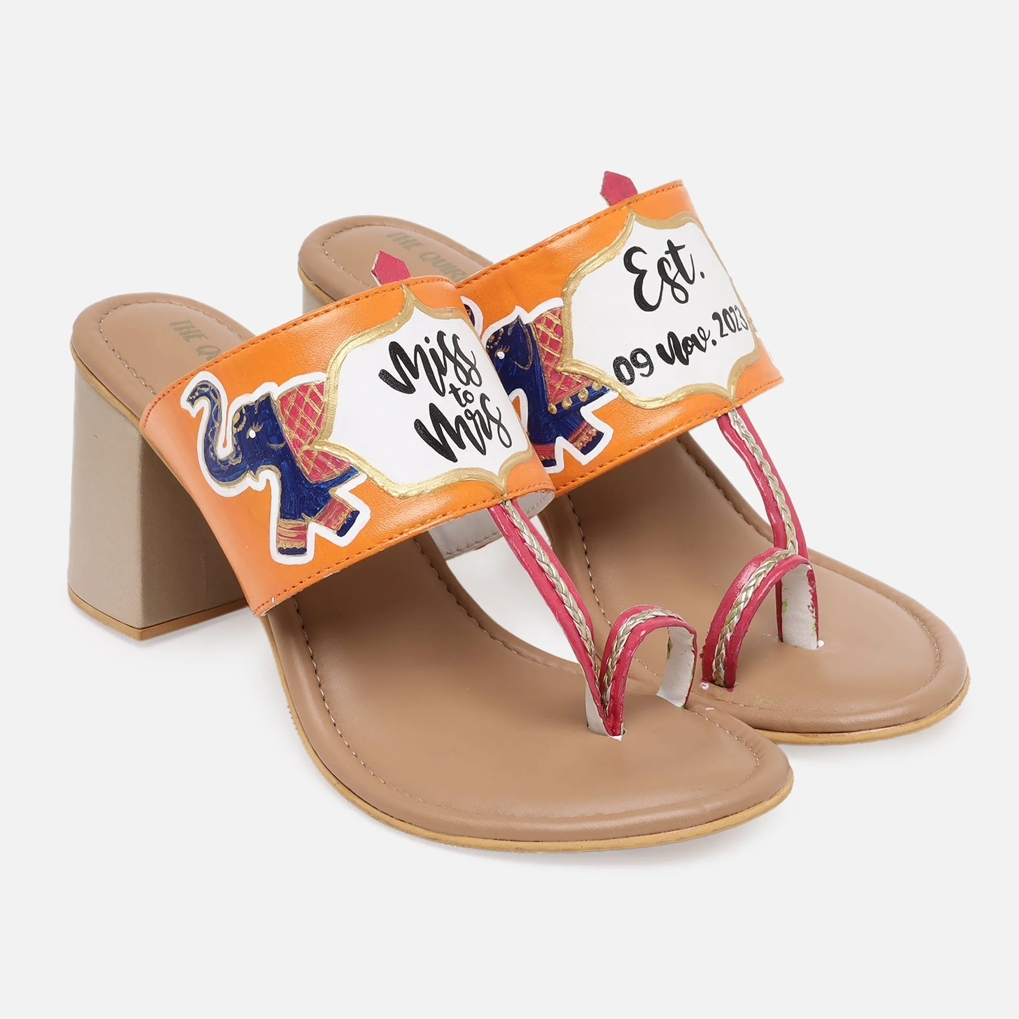 Bridal Heel Kolhapuris-Save the date