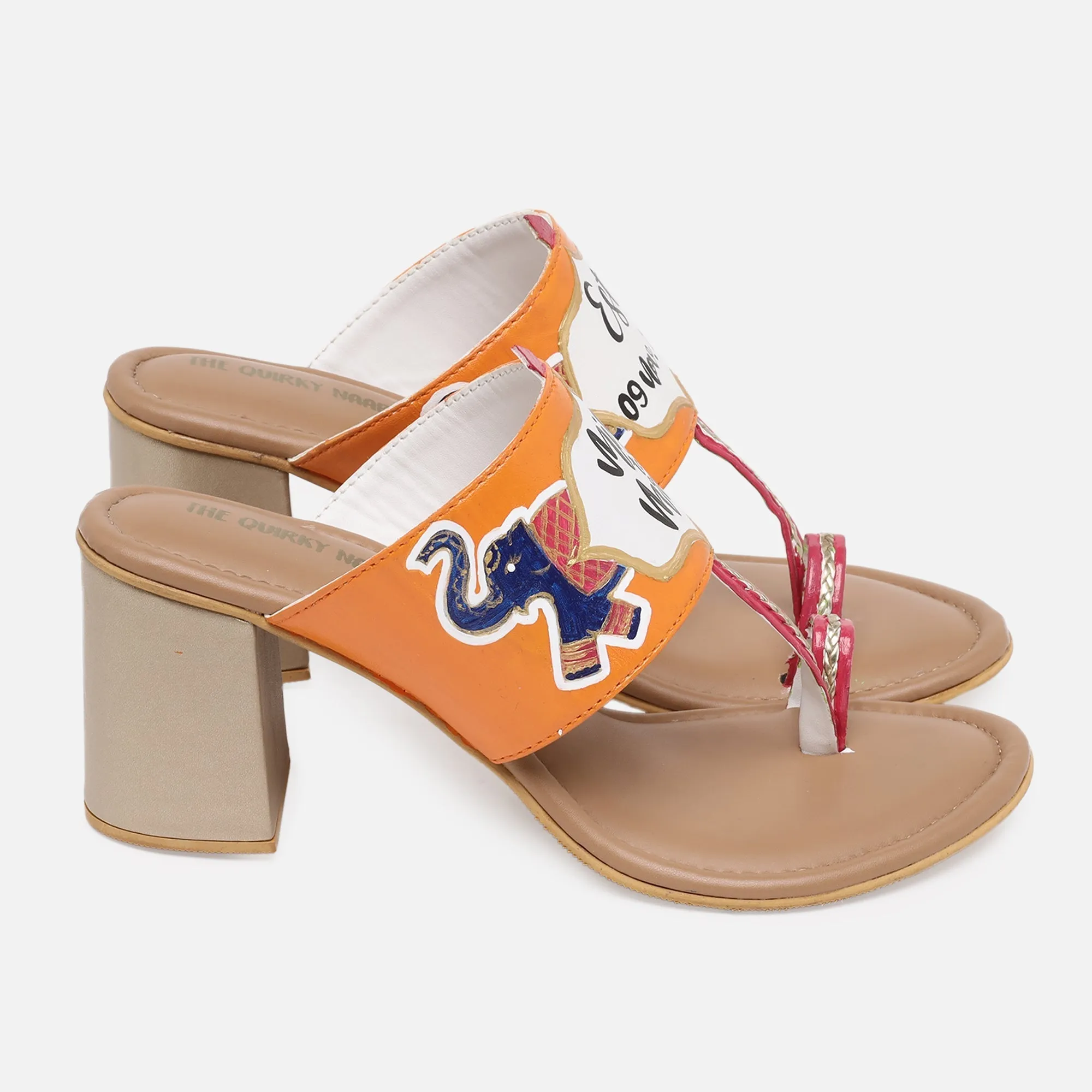 Bridal Heel Kolhapuris-Save the date