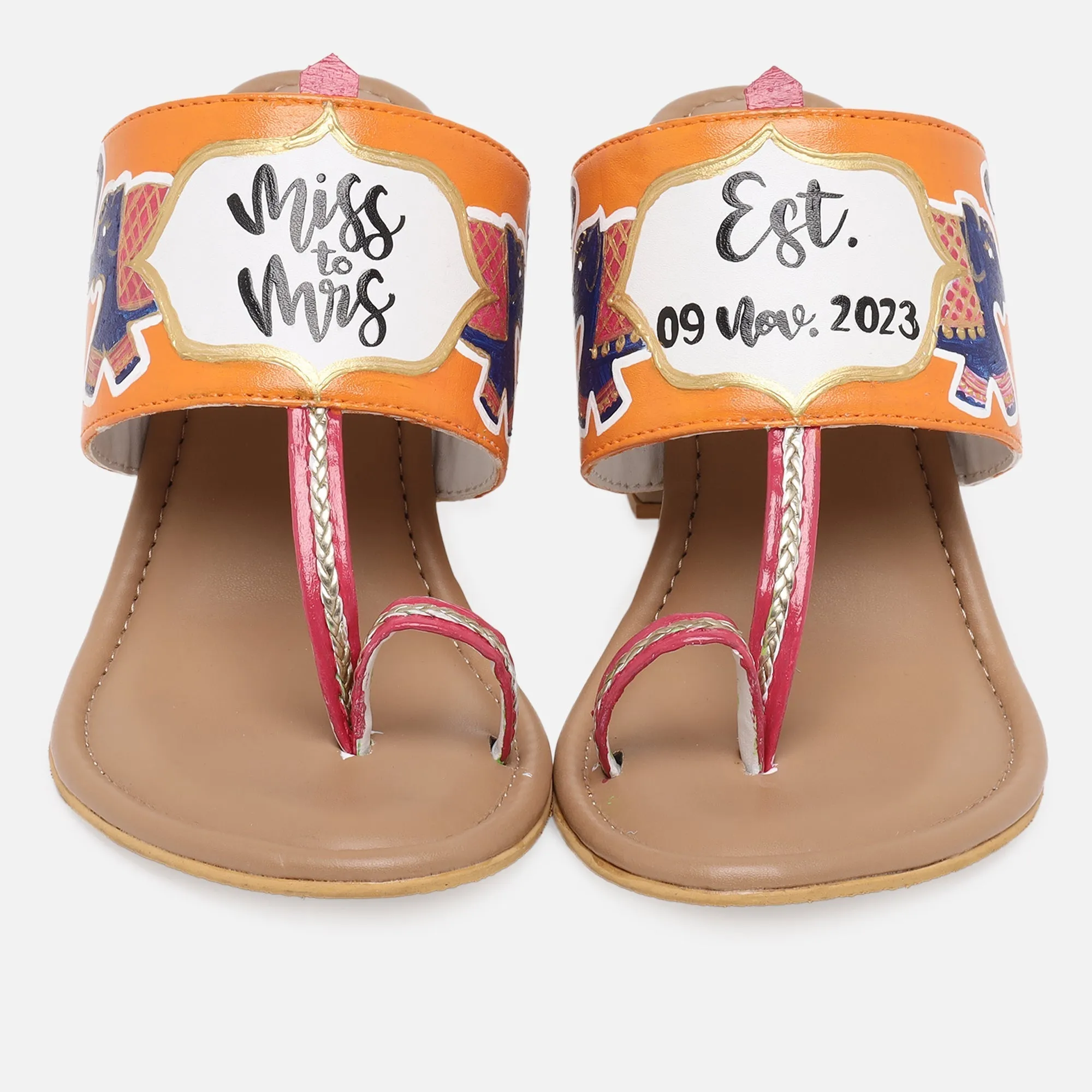 Bridal Heel Kolhapuris-Save the date