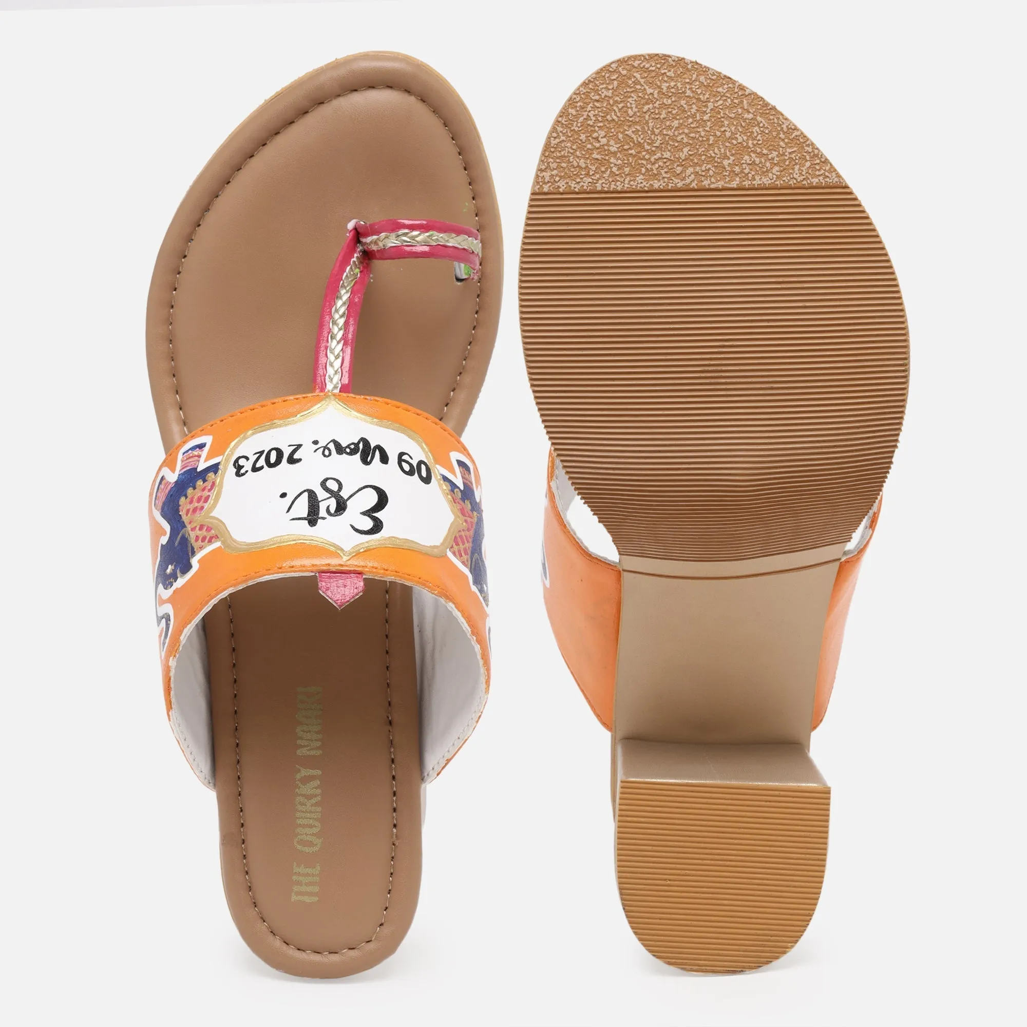 Bridal Heel Kolhapuris-Save the date