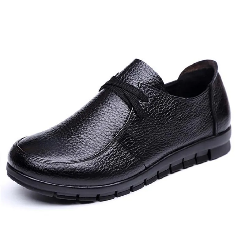 Designer Women Ballet Flats Black Genuine Leather Loafers