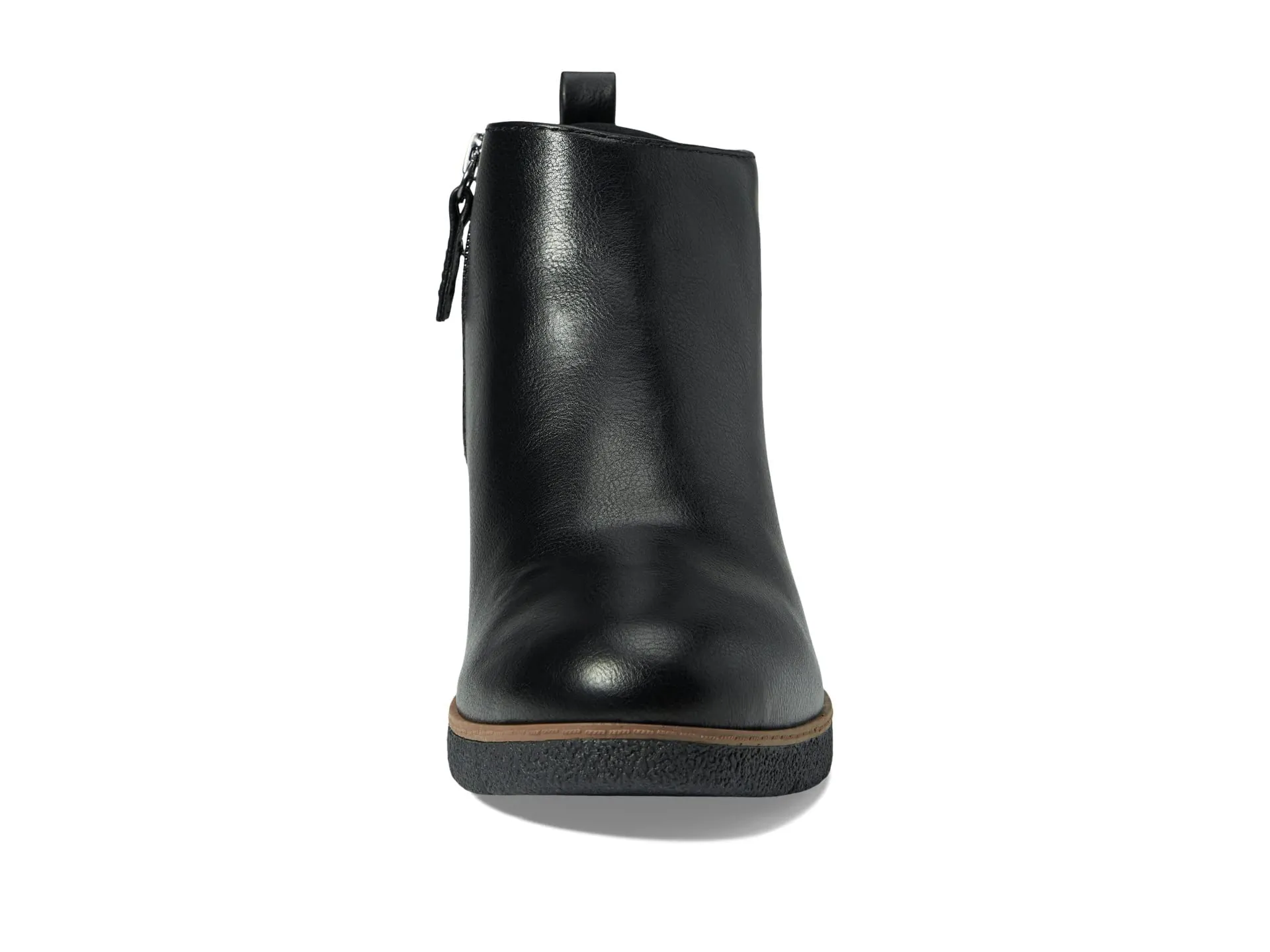 Dr. Scholl's Shoes Berklie Black Rubber Sole Pull On Wedge Heel Ankle Boots