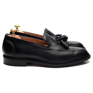 'Elton' Black Leather Tassel Loafer UK 7.5