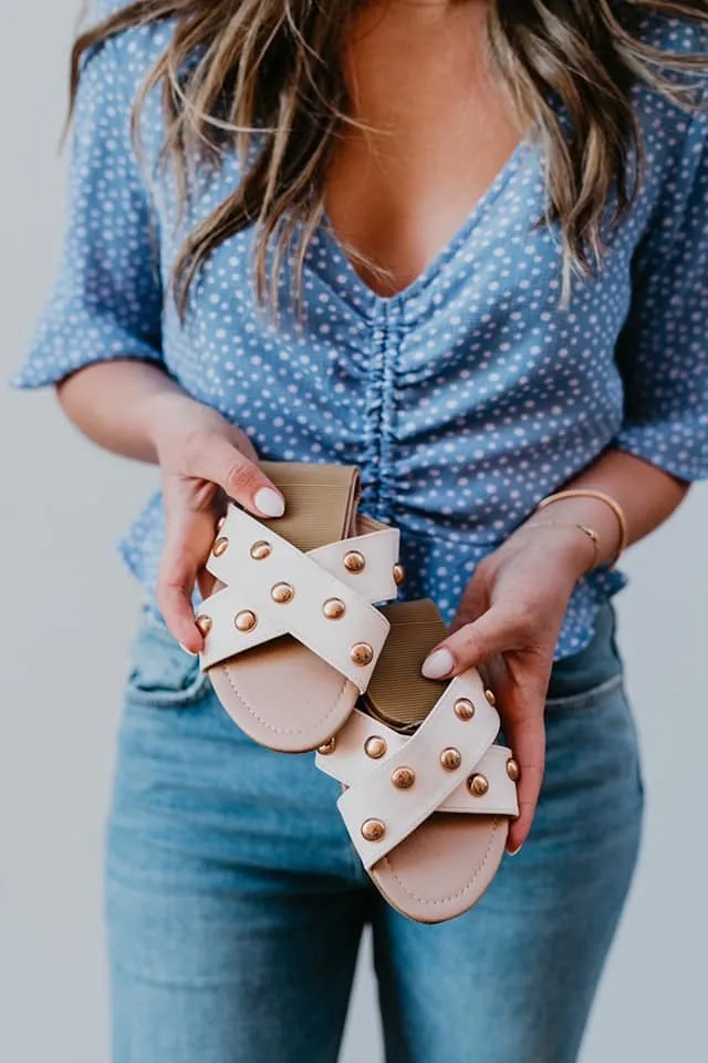 FINAL SALE - Rollasole Sand Storm Cream Foldable Sandals
