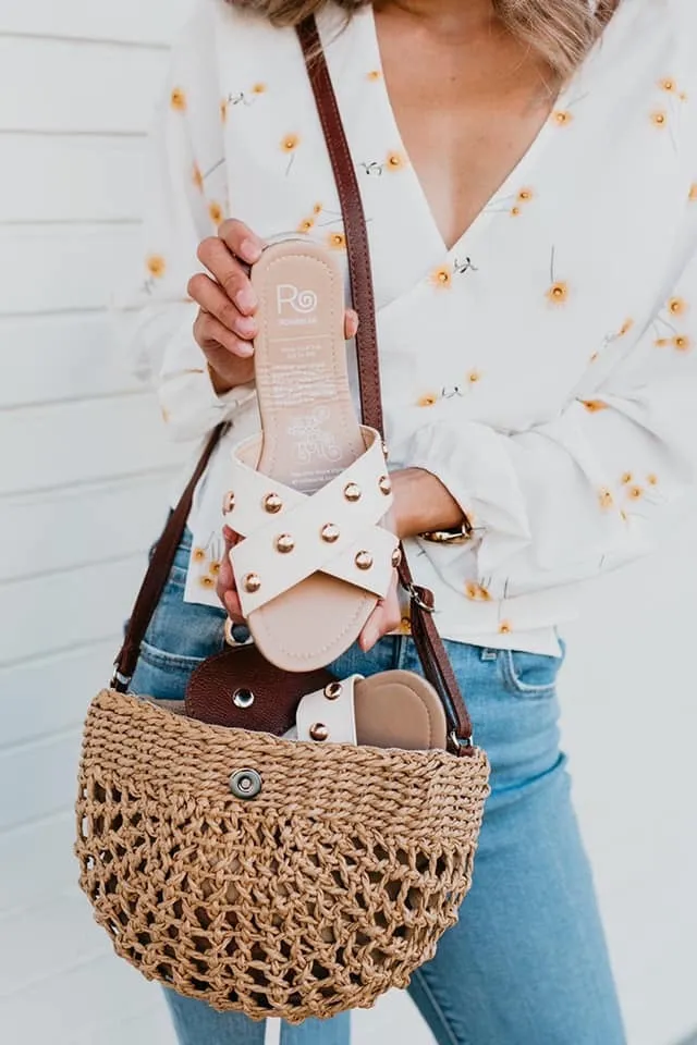 FINAL SALE - Rollasole Sand Storm Cream Foldable Sandals