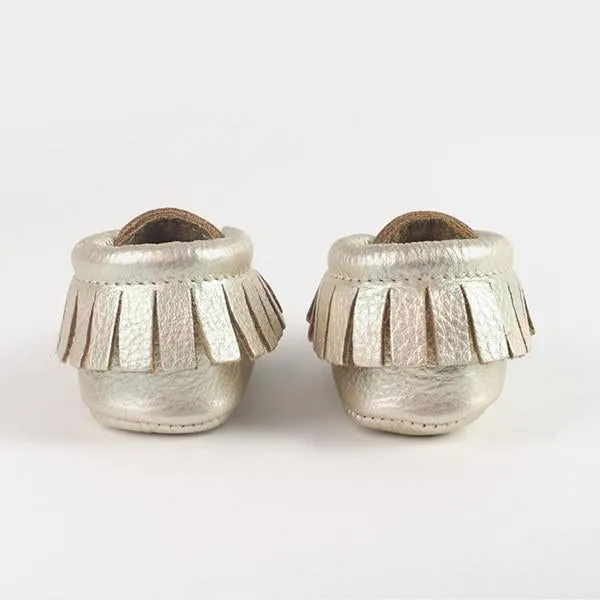 Freshly Picked Platinum Moccasins