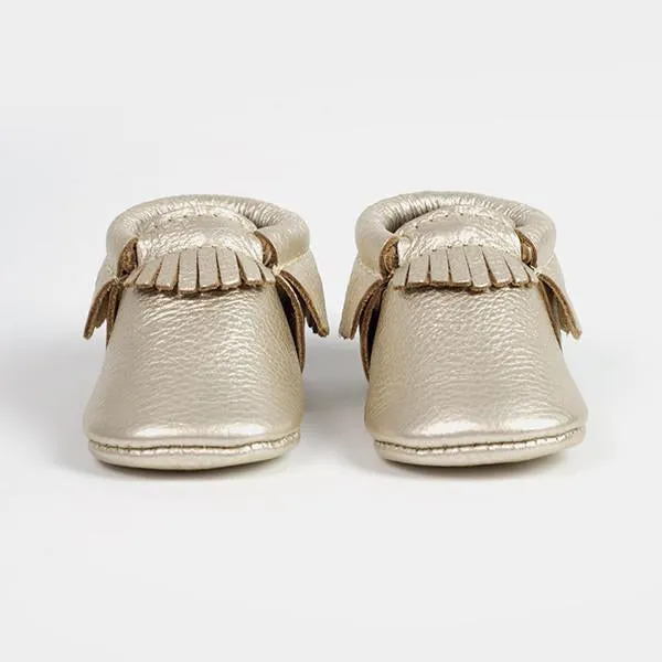 Freshly Picked Platinum Moccasins