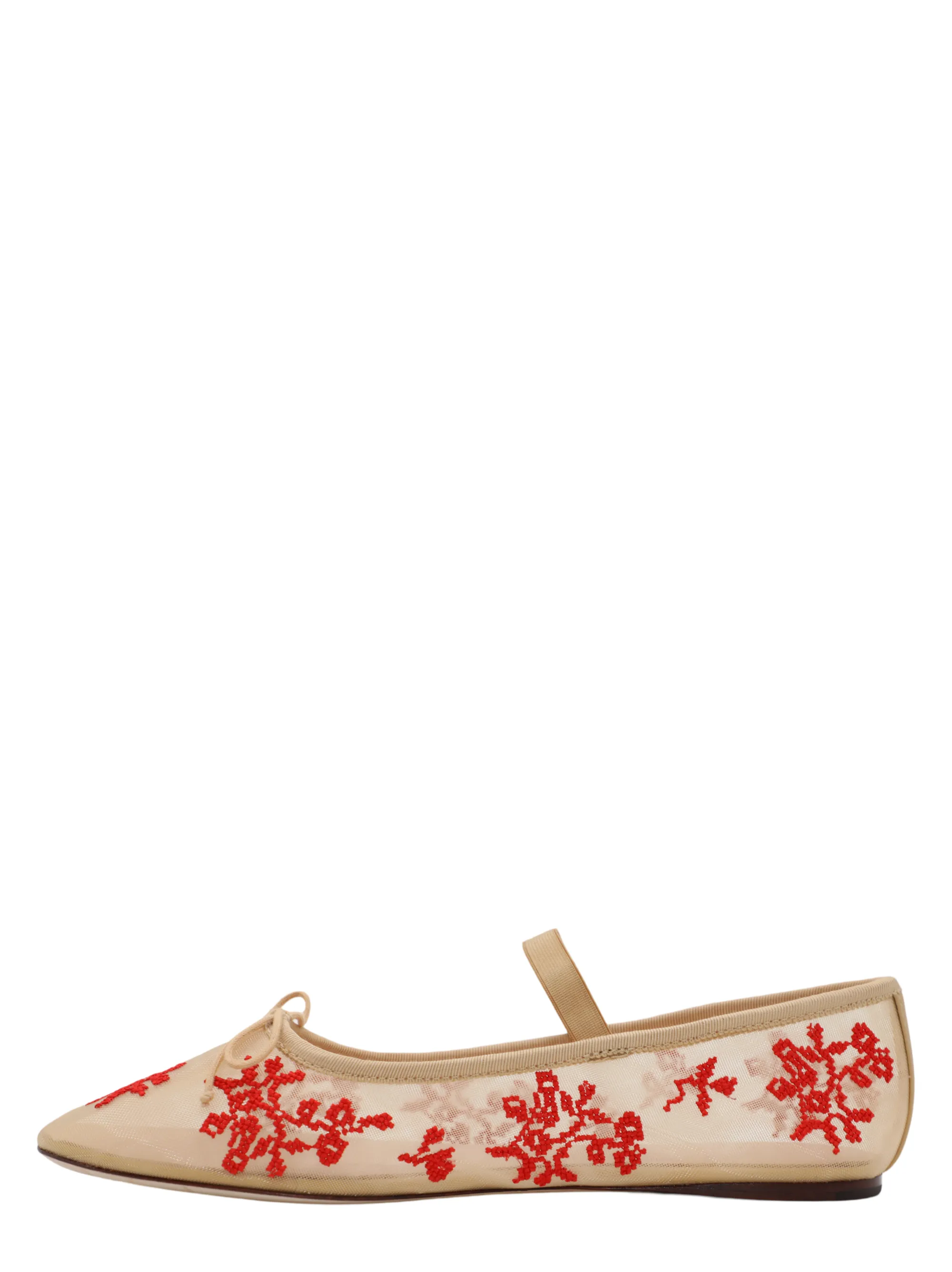 Loeffler Randall Leonie Soft Ballet Flat in Caramel/Red