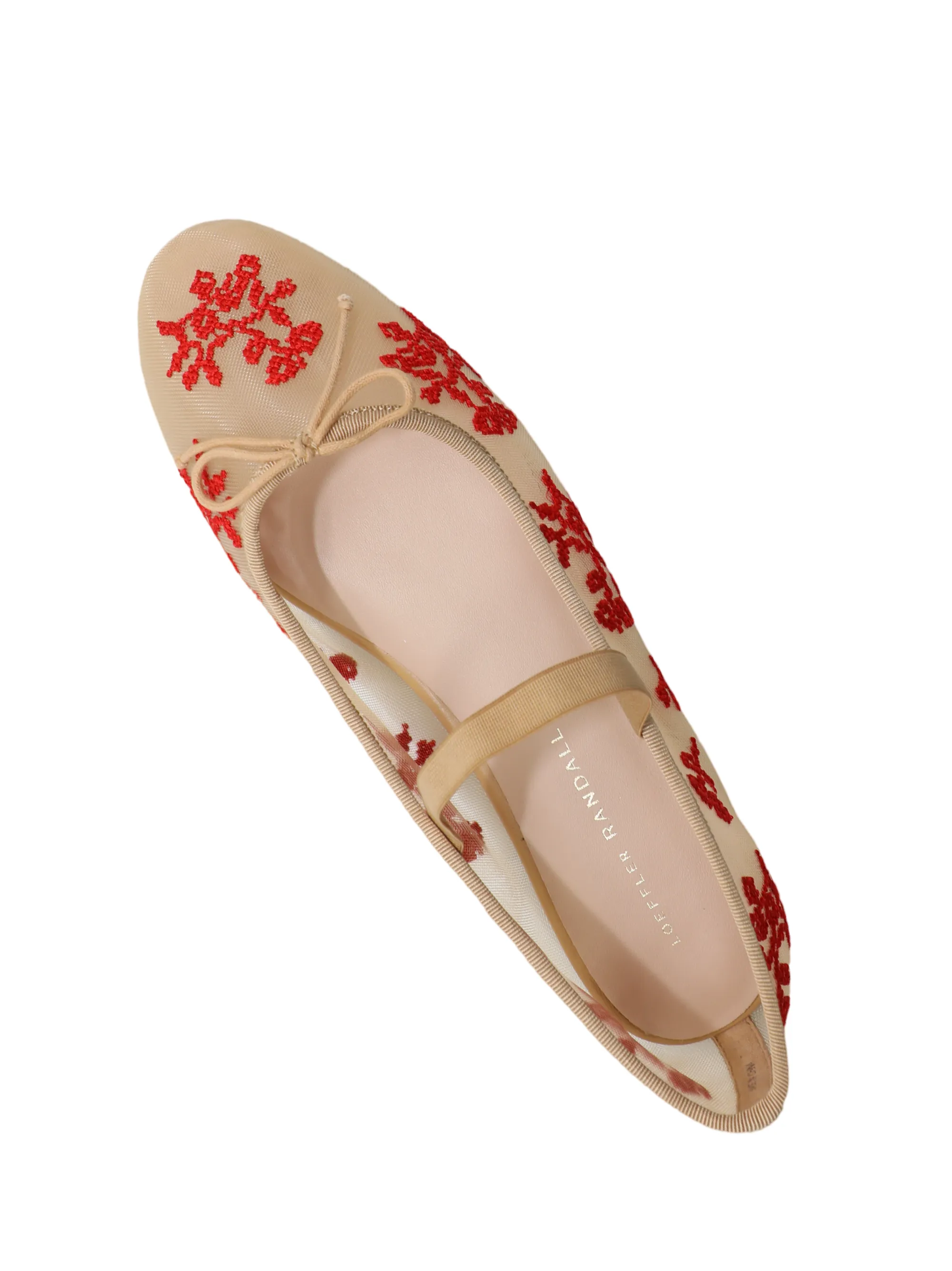 Loeffler Randall Leonie Soft Ballet Flat in Caramel/Red