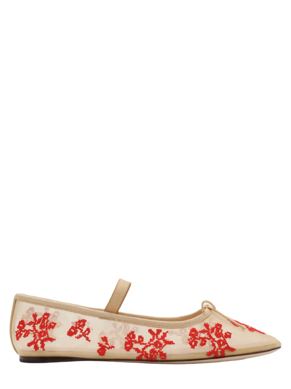 Loeffler Randall Leonie Soft Ballet Flat in Caramel/Red