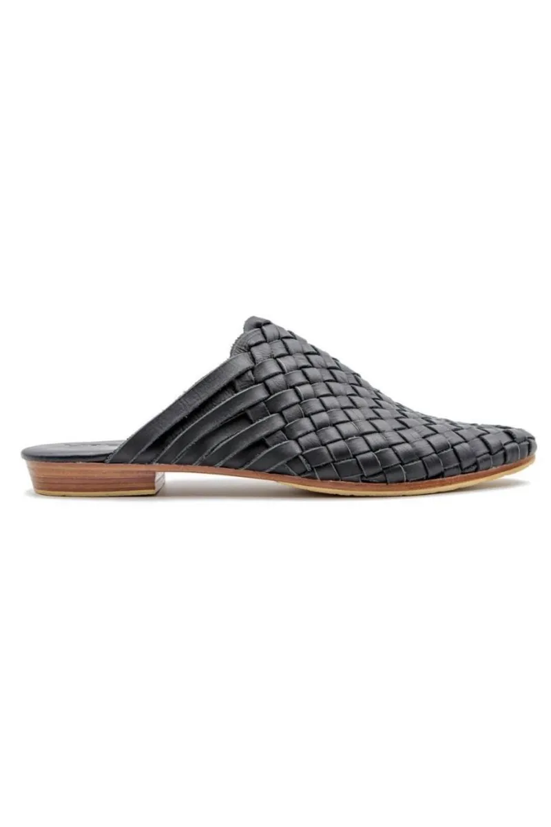 Nyah Woven Mule Black - CLOSING DOWN SALE 50% OFF