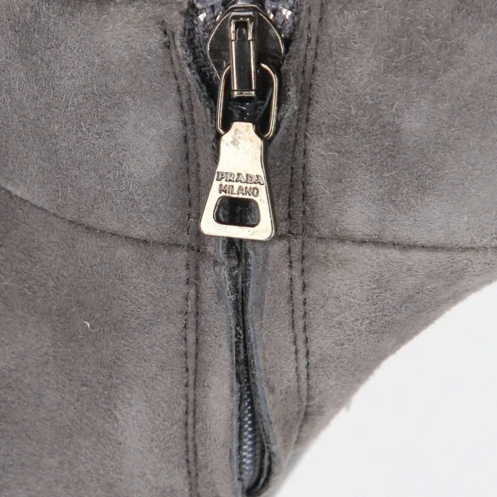 Prada Grey Suede Ankle Boots - 2000s