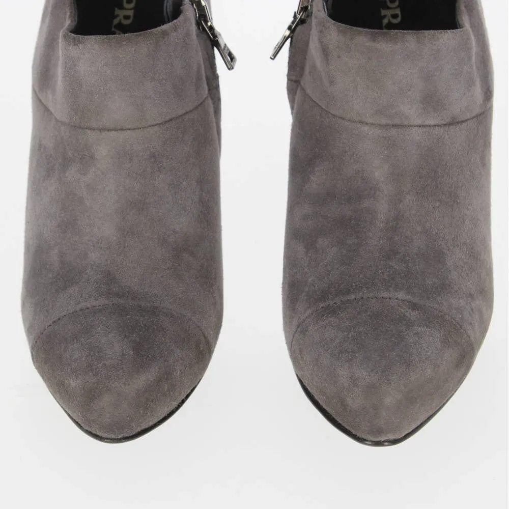 Prada Grey Suede Ankle Boots - 2000s