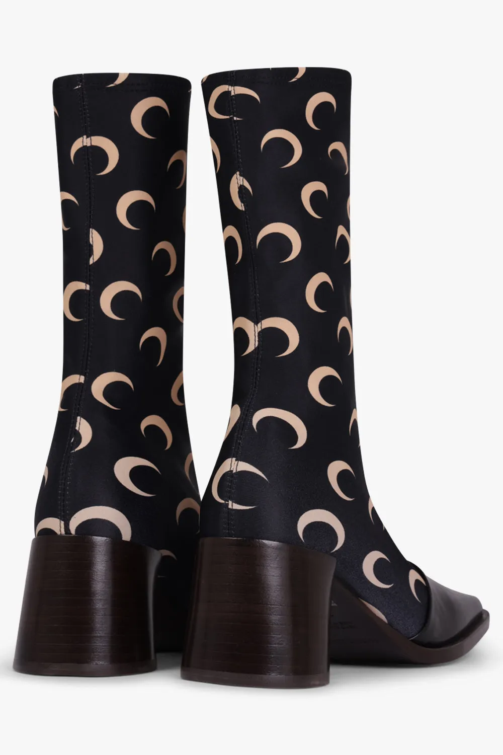 Regenerated All Over Moon Jersey Ankle Boot | Black