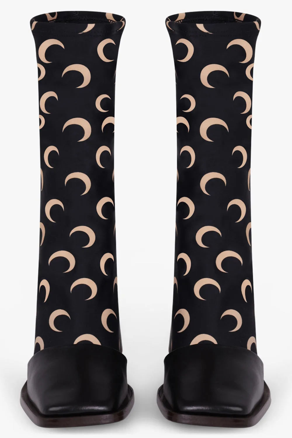 Regenerated All Over Moon Jersey Ankle Boot | Black