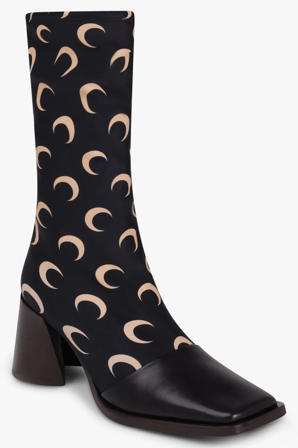 Regenerated All Over Moon Jersey Ankle Boot | Black