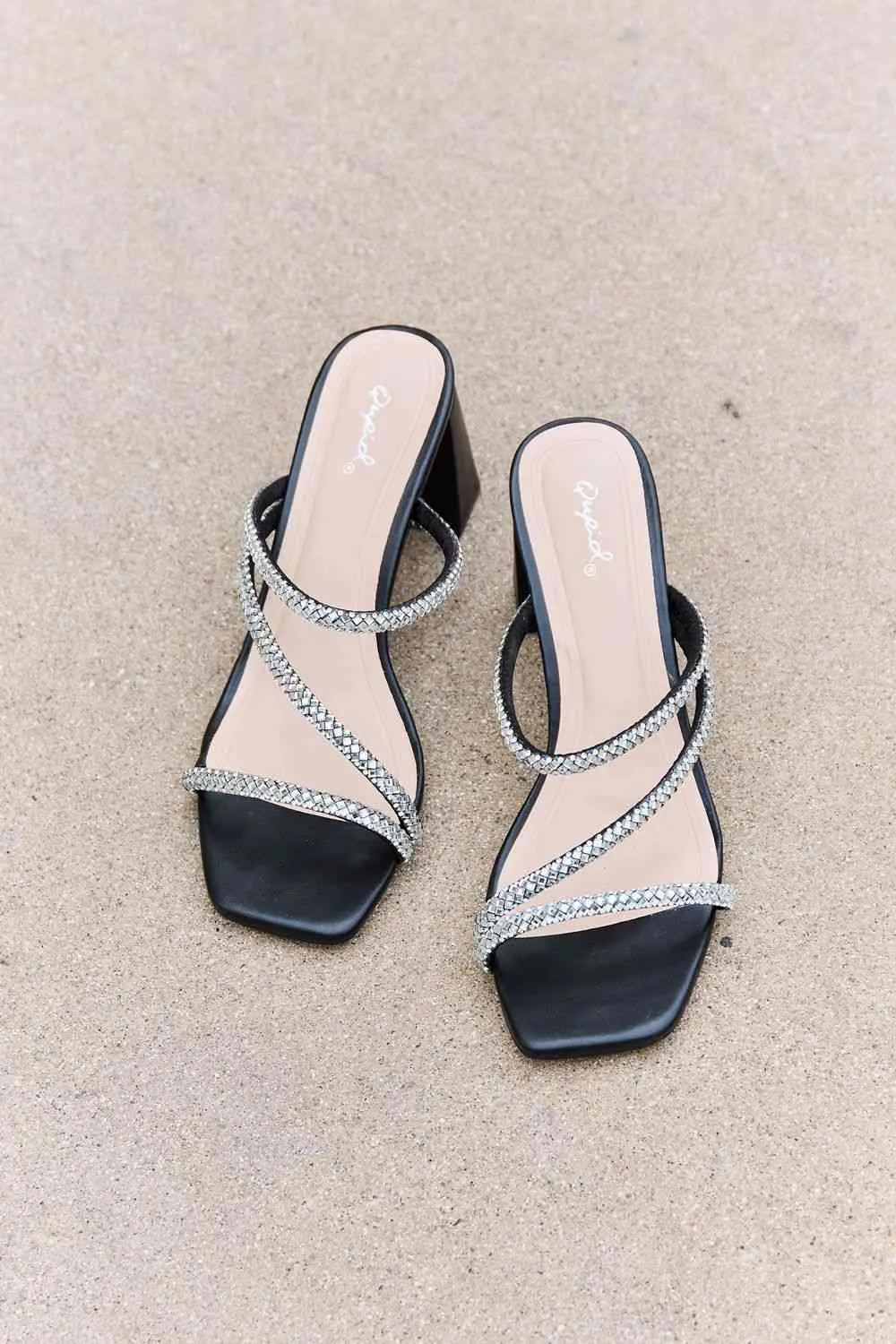 Rhinestone Strap Heels