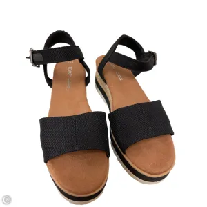 Sandals Flats By Toms In Black, Size: 8.5