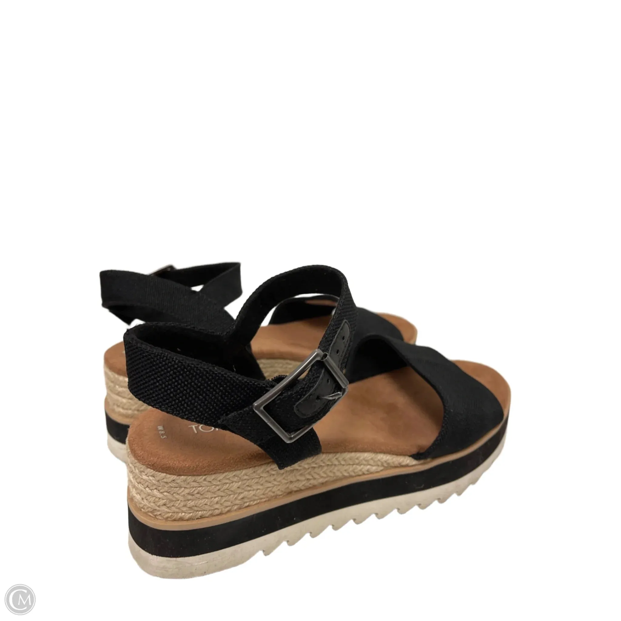 Sandals Flats By Toms In Black, Size: 8.5