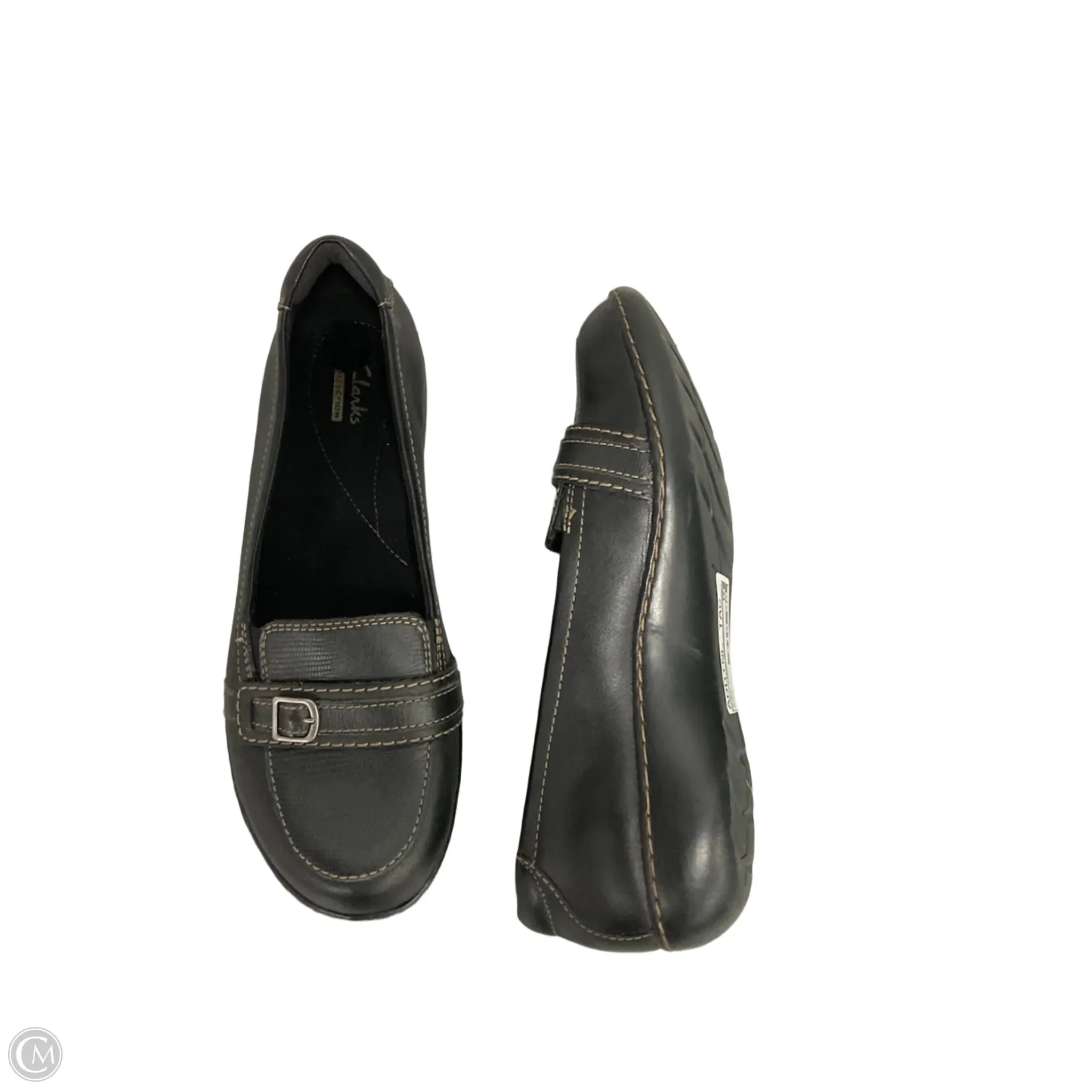 Shoes Flats By Clarks In Black, Size: 9.5