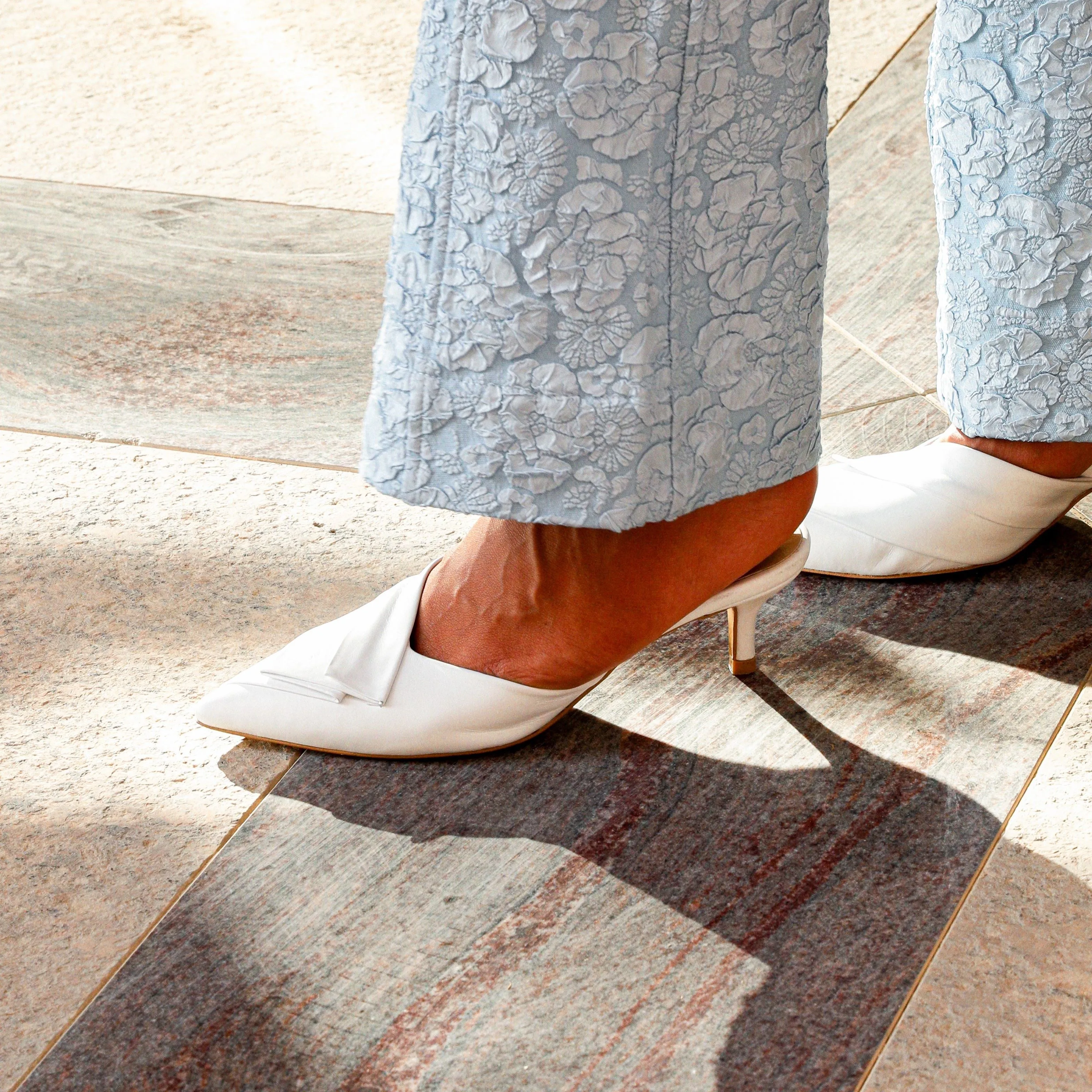 Sienna white heel