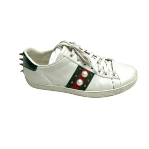 Sneakers w/Spikes & Faux-Pearl Accents - 8