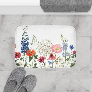 Spring Floral Garden Bath Mat Decor Rug-Spring Bath Mat