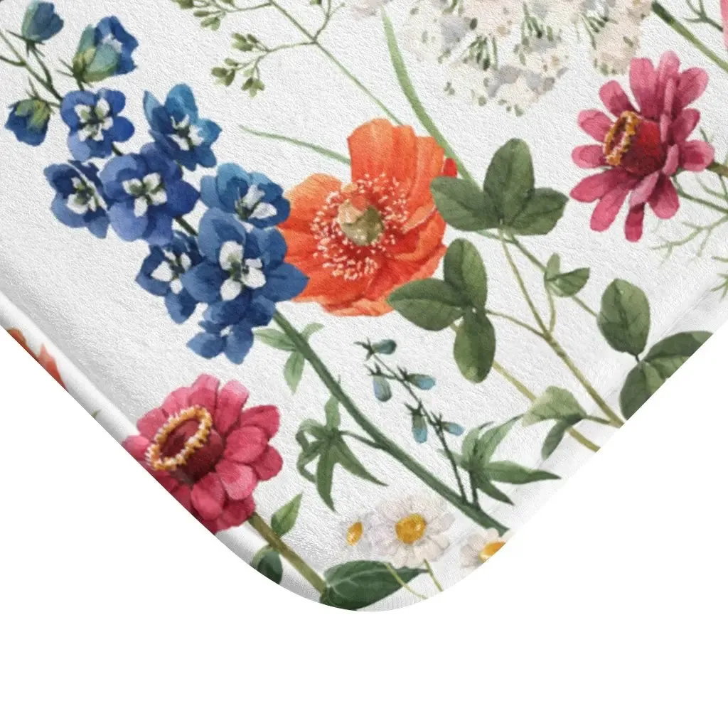 Spring Floral Garden Bath Mat Decor Rug-Spring Bath Mat
