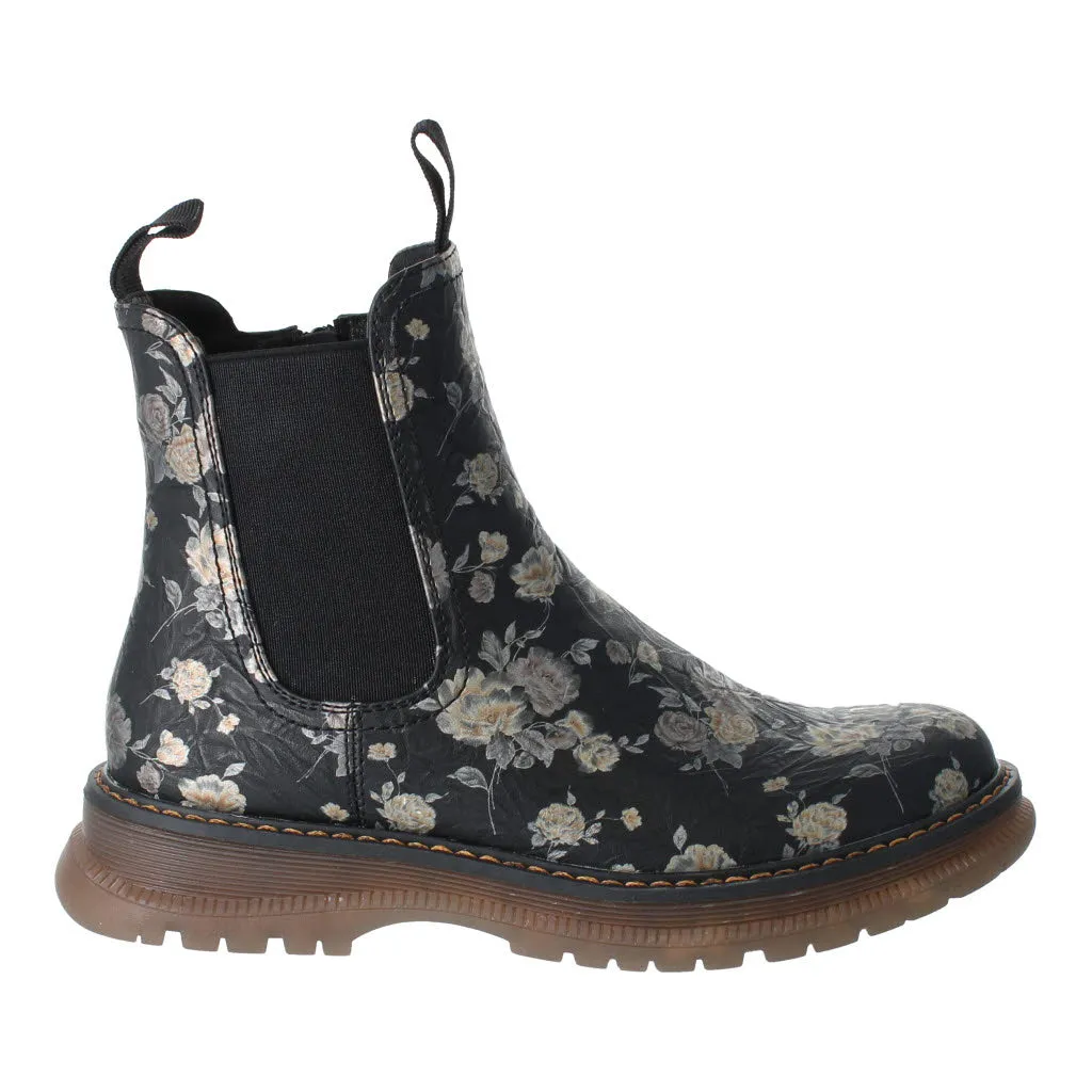 Westland 769525 Peyton 05 Ladies Black Print Vegan Side Zip Ankle Boots